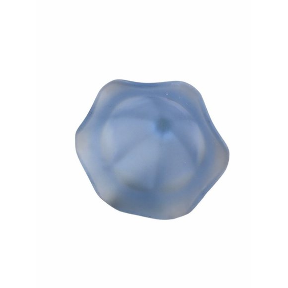 (4) Vintage Blue Frosted Dessert Goblet Sherbet Parfait Dishes Tulip Style Set 4 - Picture 8 of 8